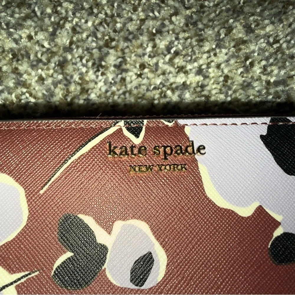 Kate Spade floral zip around wallet